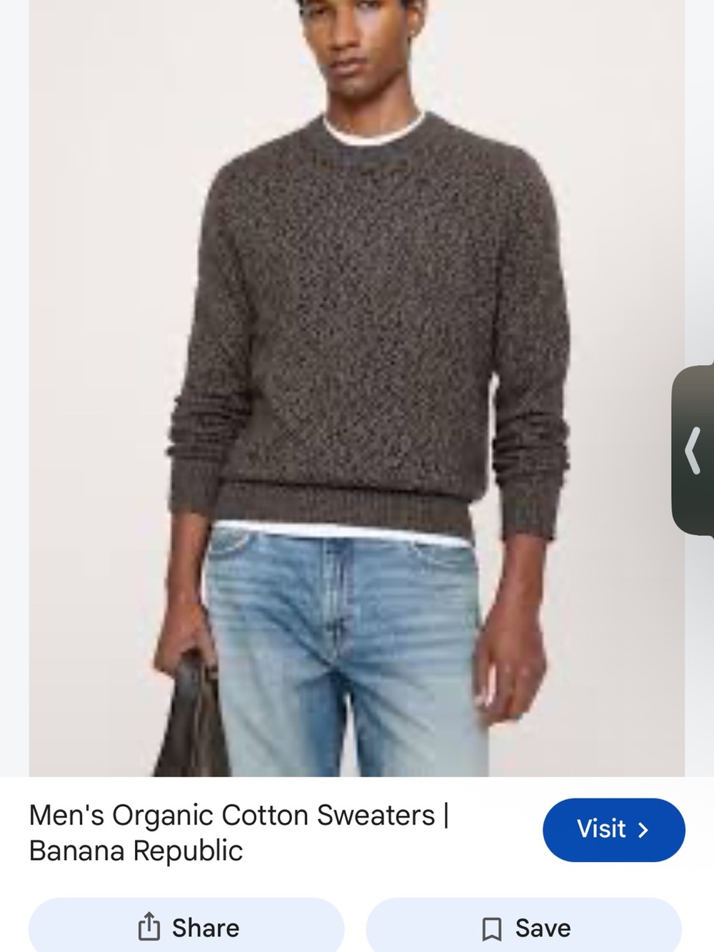 Banana Republic Men’s Medium Marled / Space-Dye Crewneck Sweater